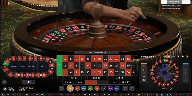 Roulette với đa dạng các cửa cược khác nhau